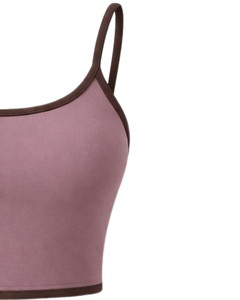 Conjunto Deportivo de 2 Piezas para Mujer, Color Morado, Top Corto sin Mangas con Cordón Ajustable y Pantalones Cortos, Tejido Sólido y Transpirable, para Primavera/Verano - Product Image 6
