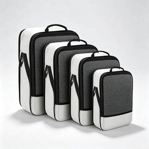 Ensemble de 4 cubes de compression de voyage en maille pour organiser les bagages - Product Image 1
