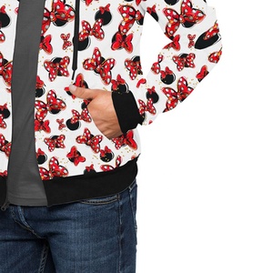 Sublimación Sudadera con capucha de algodón de poliéster de alta calidad para hombres con cremallera sudaderas con cremallera de sublimación de hip hop regular para OEM ODM - Product Image 3