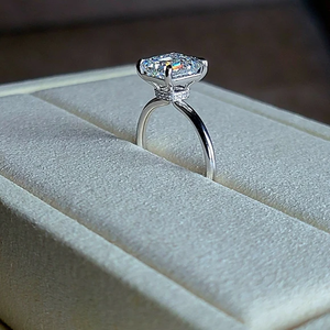 แหวนเพชรทรง Asscher ขนาด 2.9 กะรัต ทองคำขาว 18k เพชรเพาะเลี้ยง สำหรับสวมใส่ทุกวัน แหวนค็อกเทลสุดหรู ชุบโรเดียม รับรองโดย IGI - Product Image 1