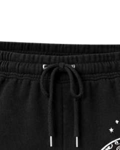Shorts en molleton noirs personnalisés pour femmes avec imprimé papillon et lune, taille élastique, décontractés, été, fabricant sur mesure, OEM, approvisionnement en gros - Product Image 3