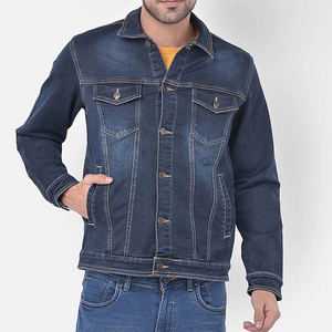 Veste en jean décontractée pour homme, coupe ajustée, manches longues, de bonne qualité, pour l'hiver, style tendance, prix usine, en promotion. - Product Image 1