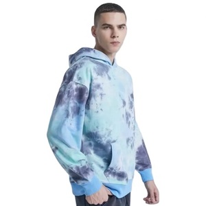 Alta costura hecha a medida al por mayor 100% algodón Tie Dye sudadera hombres Sudadera con capucha de gran tamaño - Product Image 2