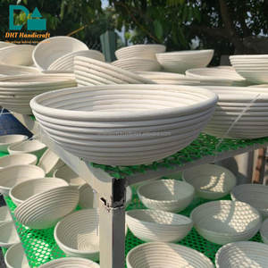 Panier à pain rond en rotin naturel écologique Outil de boulangerie Home Baker du Vietnam - Product Image 1