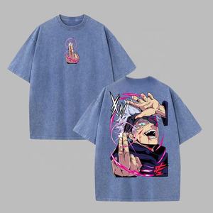 Nuevas Camisetas de Hombre Estilo Urbano, Tejidas en Algodón 100%, 300 Gramos, Lavado Ácido, Talla Grande, Estampado Completo, 2026 - Product Image 4