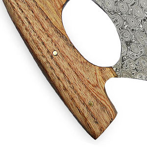 Sac de livraison de pizzas en acier Damas fait main, couteaux de qualité industrielle, pierre à pizza, manche en bois, étui en cuir, réglable - Product Image 3