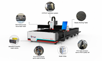 Machine de découpe laser à fibre TSP 3050*1530mm CNC Raycus Max BWT 1500w 3kw 6kw F3015T pour plaque en acier inoxydable de 10 mm