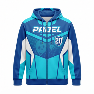 Sweat à capuche zippé pour homme, bleu gris, imprimé par sublimation, coupe sportive, séchage rapide, vêtement d'automne pour le VTT - Product Image 6