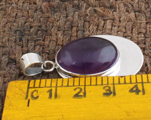 Collar de Plata de Ley 925 con Baño de Platino y Amatista Natural Vintage, Gema Púrpura Intenso AAA, Piedra de Nacimiento de Febrero - Product Image 4