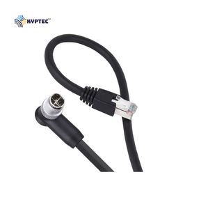M12 8 Pin X Coded to RJ45 Right Angle Industrial <b>Camera</b> Cable for High Speed Ethernet Data Transmission Applications - Product Image 1