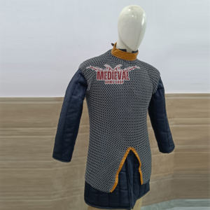 Haut de gilet en maille artisanal en acier doux à anneaux boutés, armure de chevalier pour adulte unisexe, costume de reconstitution historique et cosplay - Product Image 4