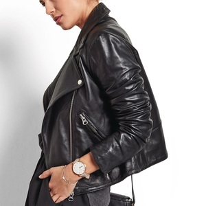 <b>New</b> Fashion Woman's Lightweight Waterproof Moto Jacket Quilted <b>New</b> <b>Skin</b> Leather Breathable Women Leather Jackets - Product Image 4