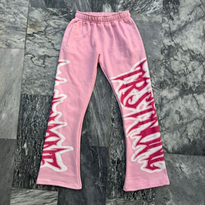 Conjuntos de Sudadera con Capucha y Pantalones de Chándal de Algodón 100% de Tallas Grandes para Invierno, Estilo Urbano, Transpirables, de Secado Rápido, con Efecto Apilado y Corte Acampanado - Product Image 3