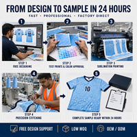 Camiseta de Fútbol Personalizada Sublimada 100% Poliéster, Ligera, Transpirable, de Secado Rápido, con Nombre y Número