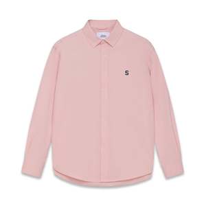 Camisa Oxford Azul Lisa Personalizada para Hombre con Logotipo Bordado, Manga Larga, Formal e Informal, Fabricante de Ropa Vietnamita - Product Image 2