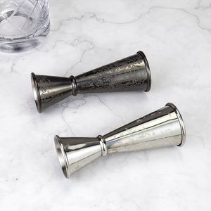 Custom Logo 30/60ml 1/2oz Dual Ended Stainless Steel Bar Cocktail Jigger Laser Measurement Bartender Wine Metal Ounce Cup - Product Image 2
