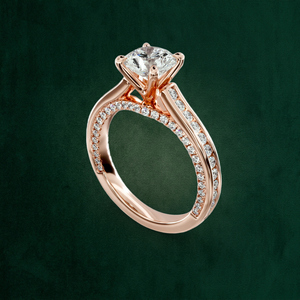 Anillo de Oro Sólido de 18K con Dos Piedras Redondas Brillantes del Zodíaco y Engaste de Puntas - Venta al por Mayor OEM B2B Personalizada - Product Image 6