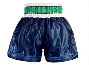 Shorts pour femmes en satin bleu brodé, taille élastique, taille haute, coupe ample, style sportif, tissu respirant - Product Image 6
