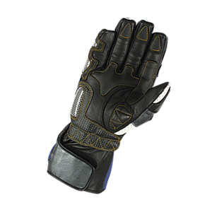 Gants de moto en cuir véritable Pyrotect, compatibles écran tactile, sportifs, respirants, ajustables, à doigts complets, avec cordon de serrage - Product Image 5