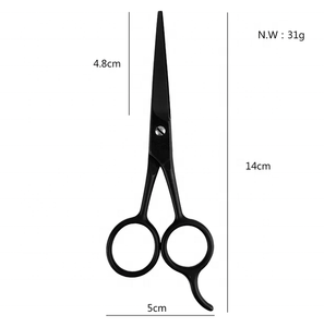 Ciseaux de coiffure professionnels en gros pour barbiers, ciseaux japonais noirs pour la coupe de cheveux - Product Image 5