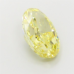 Diamant de laboratoire ovale jaune intense et vibrant, certifié CVD, pour des chefs-d'œuvre de joaillerie haut de gamme - Product Image 3