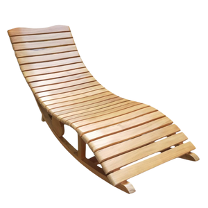 Modern Solid Wood Outdoor Sun Lounger Ergonomic Chaise Lounge Chair <b>for</b> <b>Garden</b> <b>Pool</b> Patio Beach Resort Hotel Furniture - Product Image 3