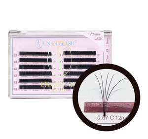 ขนตาปลอม PBT แบบรัสเซียขนาด0.07มม. J C CC LC LD สีดำด้านโดยผู้เชี่ยวชาญด้านจากเกาหลี - Product Image 4