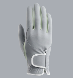 Gant de golf pour droitier en PU, antidérapant, fermeture auto-agrippante, unisexe, gris clair avec accents vert menthe, pour homme, pour l'extérieur - Product Image 2