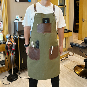 Combinaison de travail en cuir véritable marron personnalisée, durable, résistante à l'huile, avec poches et logo, pour hommes, idéale pour le barbecue - Product Image 6