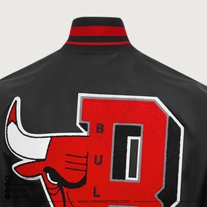 Custom Streetwear Satin TeamsJacket Embroidered Patchwork <b>Camo</b> Loose Fit Winter Bomber Coat OEM High Quality <b>Jacket</b> Fro Unisex - Product Image 6