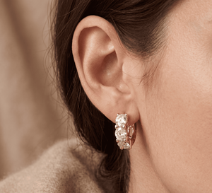 <b>Hoops</b> Earrings Diamond Earrings Gold and <b>Silver</b> Earrings Lab Grown Diamonds Earrings <b>Hoops</b> Fine Jewelry for Women - Product Image 6
