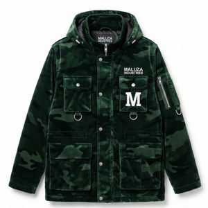 Veste d'hiver à capuche camouflage pour homme, streetwear, multi-poches, mode outdoor, vêtements MALUZA INDUSTRIES - Product Image 1