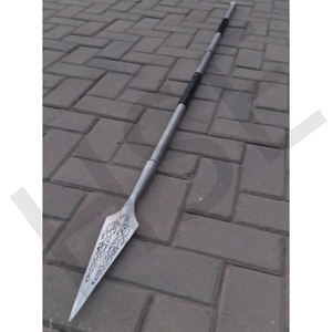 Lance forgée à la main avec gravure celtique – Lance en acier de style viking – Lame médiévale – Décoration de collection - Product Image 5