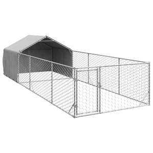 Nichoir extérieur pour chien en acier galvanisé avec tissu PE – Maisons et mobilier pour animaux de compagnie - Product Image 2
