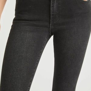 New Arrivals Women Casual <b>Jeans</b> Dark Wash Straight Best Selling Custom Logo High <b>Waist</b> Ripped Wide Leg Distressed <b>Jeans</b> Women - Product Image 6