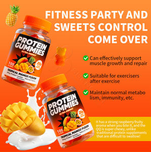 Caramelle Gommose Proteiche al Gusto Fragola con Etichetta Privata, 17g di Isolato di Siero del Latte, Nutrizione Sportiva per Muscoli Magri ed Energia - Product Image 3