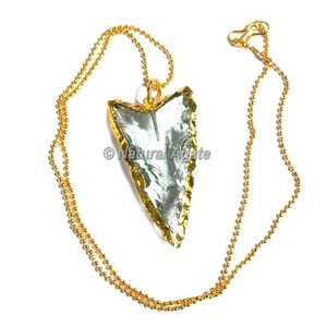 Collar de punta de flecha con forma de "estrella" de cristal azul; Comprar de ágata natural-Collar de punta de flecha - Product Image 4