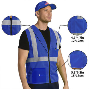 Best Selling Men’s Reflective Safety Vest High Visibility spacious <b>large</b> pockets Waterproof Work Construction Vest Custom Logo - Product Image 4
