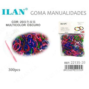 Ilan Goma Manualidades Multicolor Oscuro 300 pezzi per Artigianato - Product Image 1