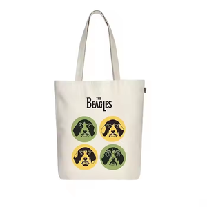 Bolsa de Lona de Algodón de Gran Capacidad con Logotipo Personalizado para Mujer |   Bolsa de Compras Ecológica con Asa Larga |   Bolsa de Mano para Exteriores al por Mayor, India - Product Image 2