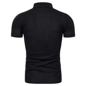 Polo personnalisé pour homme, logo brodé, coton et polyester, t-shirt de golf à manches courtes, uniforme, style décontracté, coupe premium pour homme - Product Image 3