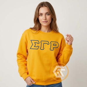 Pull en molleton de coton respirant brodé personnalisé de haute qualité pour femme, collection automne/hiver, 500g, manches longues, Sigma Gamma Rho - Product Image 4