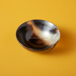 Handcrafted Polished Buffalo Horn Bowls Unique Nature-Inspired Nautical <b>Tableware</b> Carved Animal Agate for Home Restaurant OEM - Product Image 4