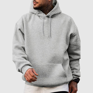 Sweat à capuche zippé pour homme en molleton 100% coton 400 g/m² de qualité supérieure, personnalisé pour survêtements, coupe oversize - Product Image 6