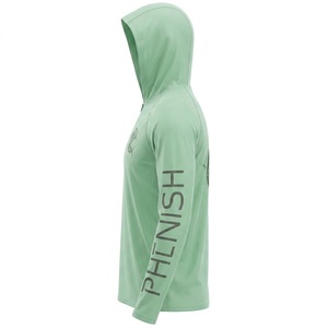 Sudadera de Pesca Unisex Verde de Manga Larga, 100% Poliéster, Transpirable, de Secado Rápido, con Estampado Dorado, UPF 50+, Camiseta con Estampado por Sublimación - Product Image 3