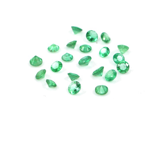 Esmeraldas naturales de Zambia calibradas, redondas de 2.5 mm, piedras preciosas facetadas sueltas para la fabricación de joyas, listas para usar. - Product Image 1