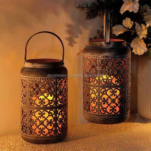 Lampe à Thé Vintage Suspendue de Jardin en Fer en Métal Support Votif Fabricant Design Décoratif Lampe à Thé en Métal Votiveby Home Decor - Product Image 3