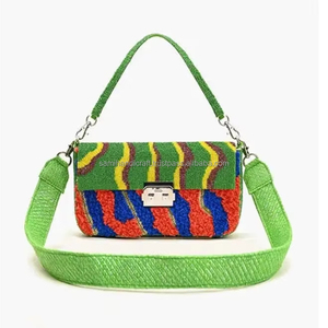 This beautiful Color Clutch Embroidery <b>Seeds</b> Beads Lemon design Hand Bag <b>for</b> Girl Woman Shoulder Hanging <b>Wedding</b> <b>Favor</b> Party - Product Image 1