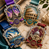 Concevez votre propre médaille de marathon en métal avec logo sportif, médaille personnalisée en alliage de zinc