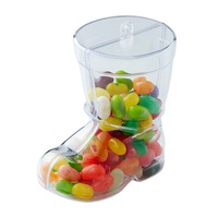 Boîte de rangement en plastique transparent en forme de botte Kwang Hsieh 95x63x108mm, qualité alimentaire, réutilisable